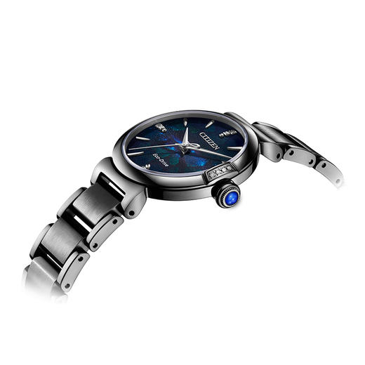 西铁城/CITIZEN光动能表盘时尚钢带女士手表EM1067-88E 商品图3