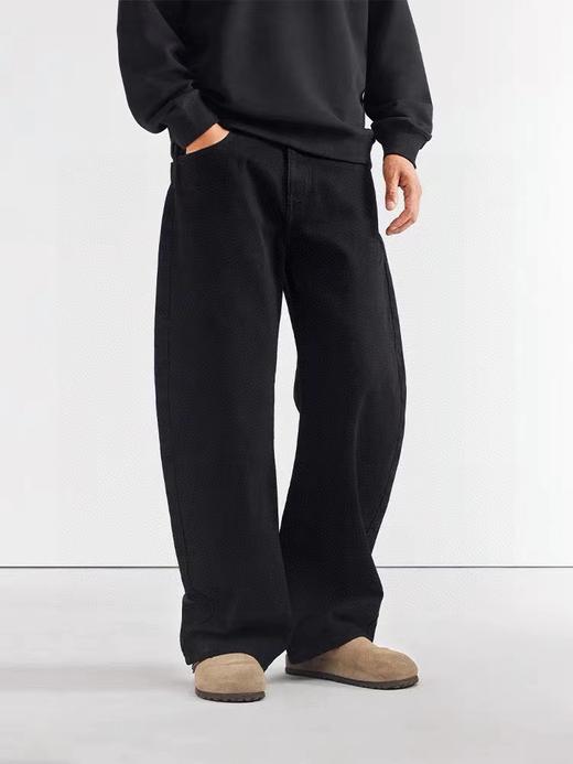 F030194美式复古水洗重磅高街直筒廓形牛仔裤 商品图7