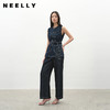 NEELLY纳俪商场同款夏新款时尚收腰马甲牛仔两件套女通勤气质套装N26044Z04545 商品缩略图0