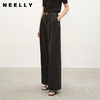 NEELLY纳俪商场同款夏季新款黑色通勤直筒裤女时尚百搭显瘦休闲裤N26044H04419 商品缩略图0