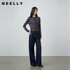 NEELLY纳俪商场同款春季新款复古阔腿高腰牛仔裤女休闲直筒长裤N26014H03313 商品缩略图0