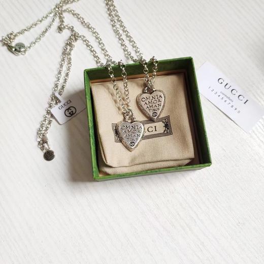 F030178两面都可以佩戴情侣款复古心形项链 商品图0