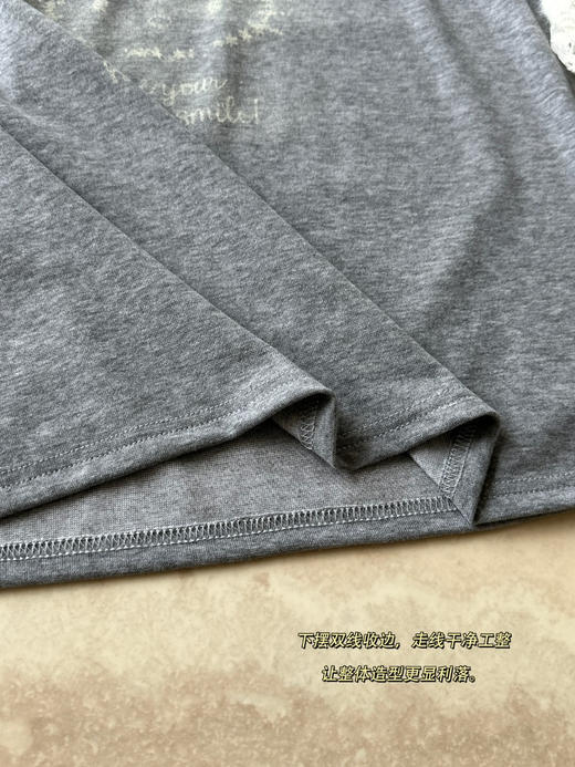 韩国东大门KT猫蕾丝拼接卡通印花假两件T恤 商品图10