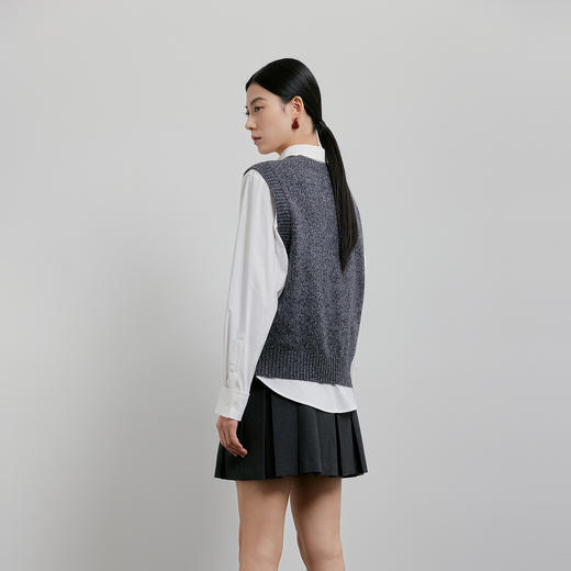 NEELLY纳俪商场同款春季新款时尚俏皮针织背心女复古高级感上衣N26011A01005 商品图1