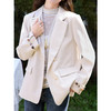 鹿向南「轻语花间」杏色小西装外套女春季新款巨好看宽松正装上衣 商品缩略图3