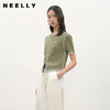 NEELLY纳俪商场同款夏新款简约随性拉链款针织开衫女显白舒适毛衣N26044A04510 商品缩略图0