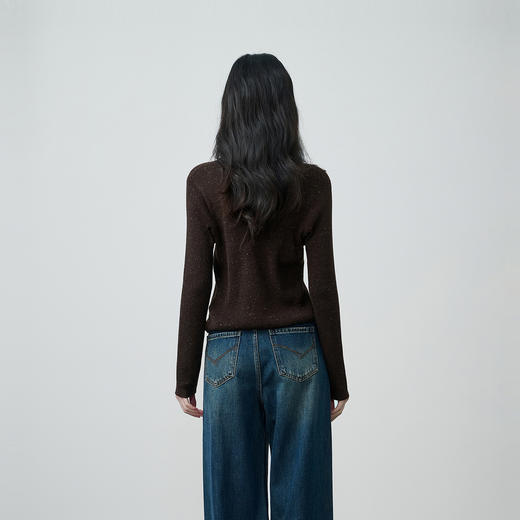 NEELLY纳俪商场同款春季新款时尚修身显瘦针织衫女休闲通勤上衣N26024A05501 商品图1