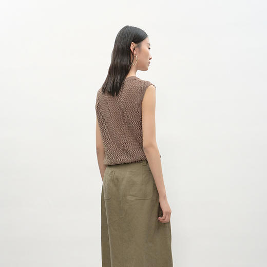 NEELLY纳俪商场同款夏新款时尚休闲镂空背心女波西米亚风简约上衣N26044A04561 商品图1