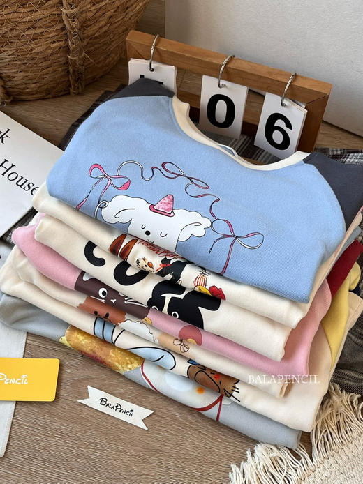 彩色日记长袖T恤 商品图6