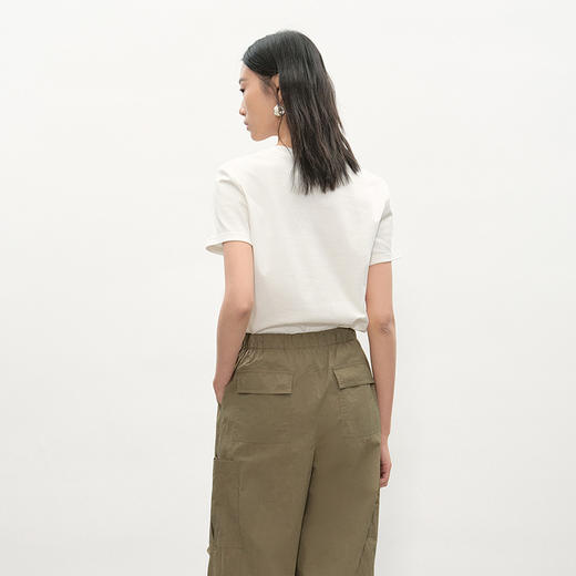 NEELLY纳俪商场同款夏季新款简约字母印花T恤女质感潮流时尚短袖N26044T04520 商品图1