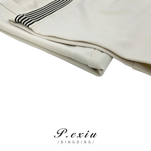 04-6潘依绣丁丁宠粉撞色显瘦薄款阔腿抽绳直筒休闲裤 W-61230 商品图3