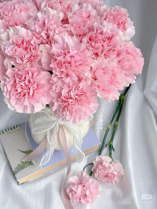 【2026.3.27】特价：1扎20枝A级樱花粉康乃馨25.9（现货 下单即可到店自提） 商品图1