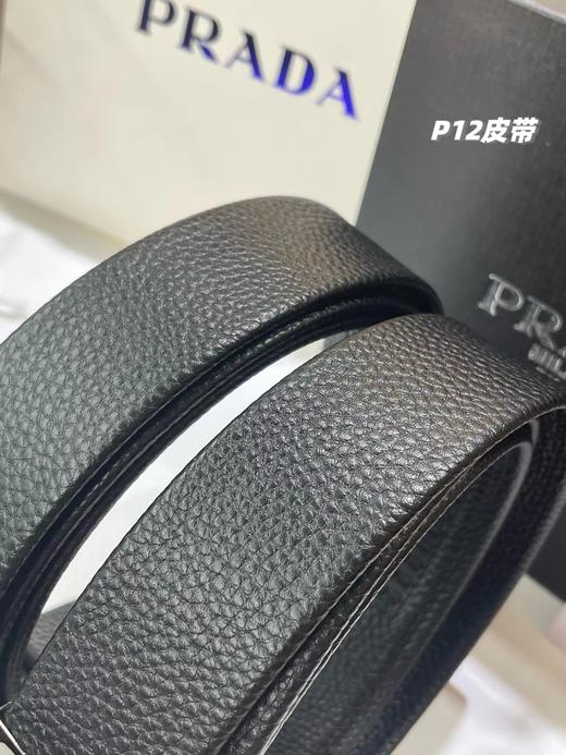 F030130男士双扣腰带自动扣纯牛皮腰带荔枝纹皮带 商品图6