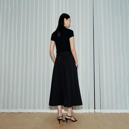 NEELLY纳俪商场同款夏季新款简约高腰显瘦A字裙女气质百搭半身裙N26044E04407 商品图1