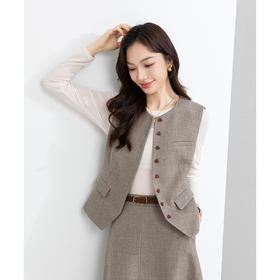 百媚生 轻奢老钱减龄春季西装马甲65762-1