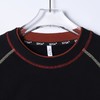 26T51SDSA男装2026新款潮牌街头风明线长袖撞色明线宽松圆领T恤 商品缩略图2