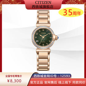 西铁城/CITIZEN小铃花MINI版光动能花语风吟钢带时尚女表EM1123-62X
