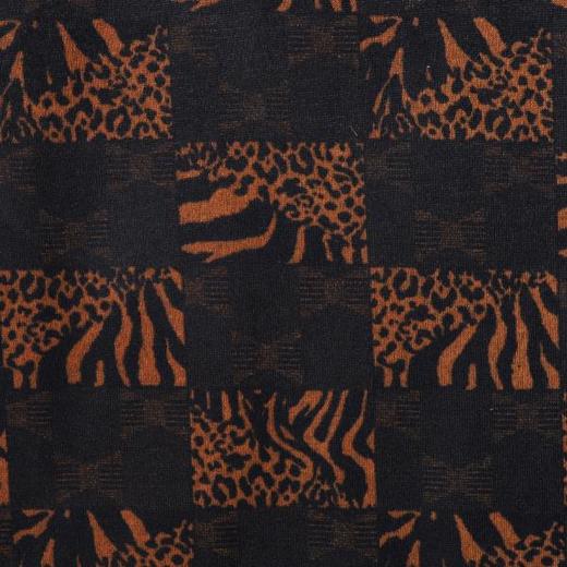 26T91SDSA男装2026新款潮牌野性风拼接长袖男女款豹纹虎纹宽松圆领T恤 商品图2