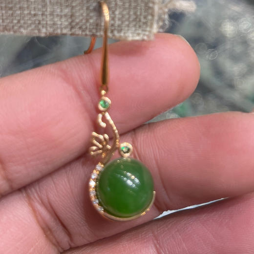 4778元/对和田碧玉耳坠 商品图1