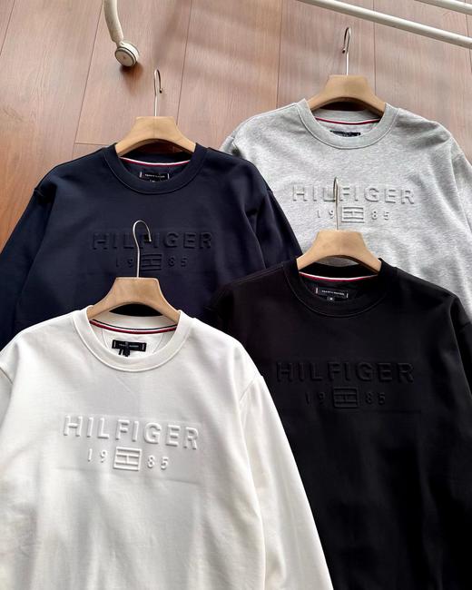 F0301100男装休闲凸印刺绣19125刺绣合身圆领运动套头卫衣 商品图1