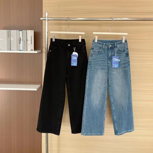 F030147四面弹高腰显瘦直筒牛仔裤女春季2026新款裤子小个子九分裤直筒裤 商品图2