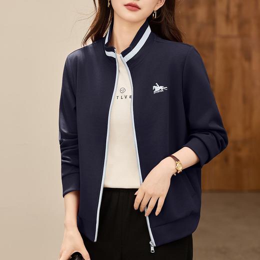 百媚生 立领卫衣外套休闲运动开衫XS82530125 商品图2