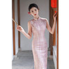 港风无袖旗袍日常可穿，改良新中式格子文艺年轻款旗袍GX-282311 商品缩略图0