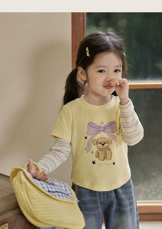 26春款🔥萌娃必入！！！🌸【西蒙日记·假两件彩虹纯棉拼接T恤XXJLJTX】正品授权 🍒力推款必定是赚足口碑的儿童T恤！狠狠吸一波粉的王炸款🔥！ 商品图6