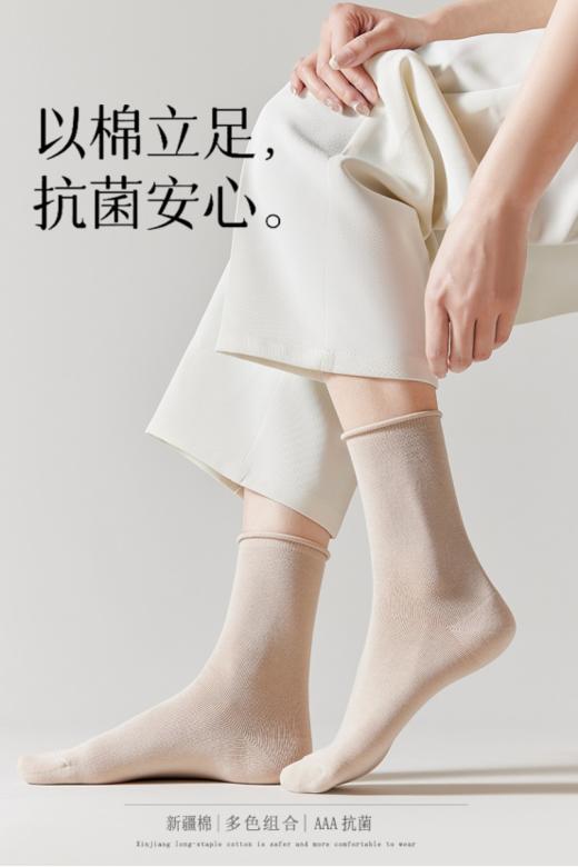 🌈春秋必备糖果色卷边中筒堆堆袜【禾舒棉5双纯棉无骨中筒袜】☀️ 5双纯棉无骨中筒袜｜舒服到不想脱！ 谁懂啊！🤩袜子舒服真的能提升一整天幸福感🧦 商品图6