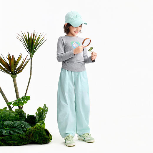 【实体店同款】女童全腰梭织单裤夏季新款安奈儿童装AG626142 商品图3