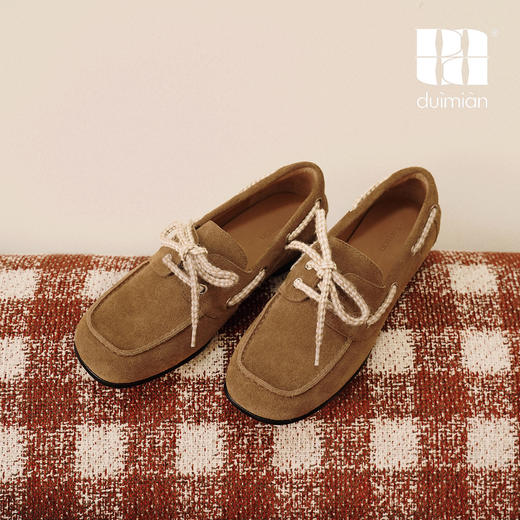 对面duimian帆船鞋老钱风一脚蹬乐福鞋 商品图1