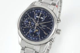 AF浪琴名匠8针月相功能腕表系列（搭载满血版一体机芯➕亚洲7751机芯）42MM精钢表壳经过抛光处理，延续了浪琴的优雅气质，表壳左侧隐藏了星期历的调节按钮 整个手表基于正品original原版开模❕❕