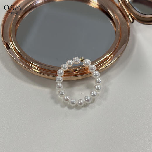 欧诗漫18k金米珠戒指 3mm-4mm基本正圆极光无暇 商品图2