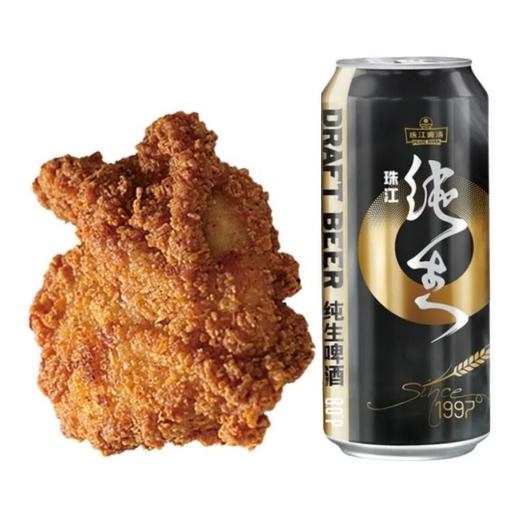 【套餐】 吮指原香鸡块 1块+ 珠江啤酒 9°P 1997纯生啤酒500ml一罐 商品图0
