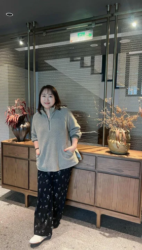 【群内福利】【针织休闲裤】文艺时尚花色直筒裤，全腰松紧设计，穿着舒适自在，不易勒腰