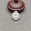 和田玉青海料冰底羊脂玉饱满包金平安扣 228-16 商品缩略图0