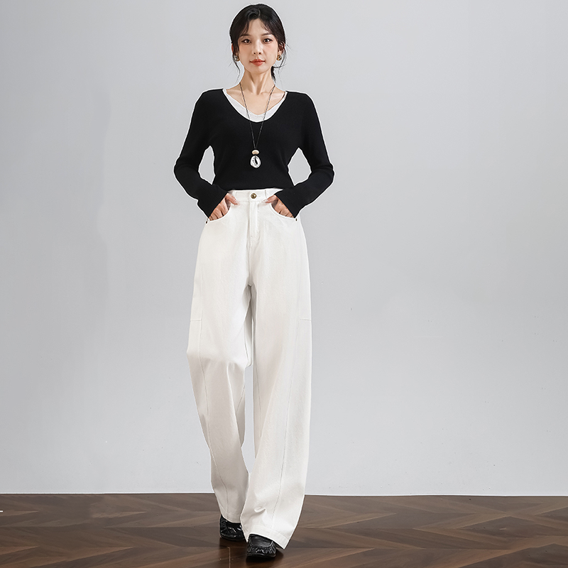 开春新款 百搭神裤【纯棉弯刀牛仔裤】显高显瘦 上身秒变大长腿 修饰腿型 柔软纯棉 垂坠感满满 纯棉 松紧后腰