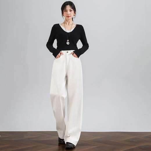 （小眠专属）纯棉弯刀牛仔裤 | 显高显瘦 上身秒变大长腿 松紧后腰  舒适度拉满 商品图1