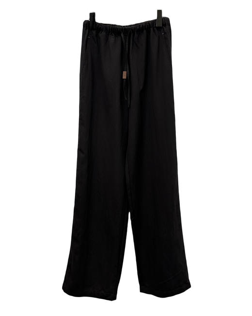 女款刺绣抽绳直筒长裤he014 商品图0