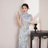 2026春夏新款无袖中式荷花中长款年轻款旗袍XL1770 商品缩略图2