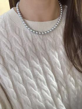 ⁶7-8mm【真多麻串珠】极光微微瑕，配银扣头，出证书，24小时鉴赏期【香港】SS06-QTT-XGZZ