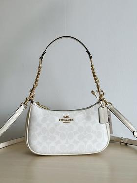 蔻驰 teri 单肩 腋下包 冰川白（CB）