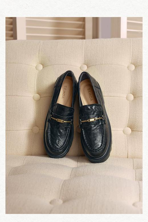 BF楼 森达乐福鞋2026新款软羊皮英伦厚底小皮鞋XWQ01吊牌价999活动价499 商品图4