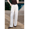 天丝亚麻休闲裤 透气舒适 米思阳2026春季新款老钱风百搭休闲舒适直筒休闲裤女6079 商品缩略图0