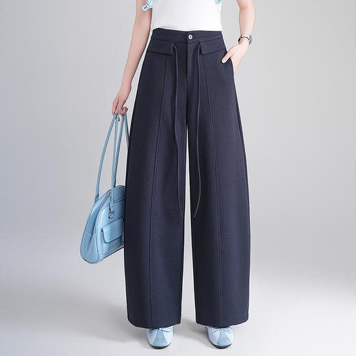 MYX高腰阔腿弯刀裤2026年春夏新款宽松显瘦休闲长裤洋气修身镰刀裤女 商品图0