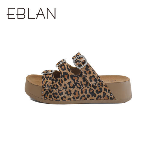 伊伴2026夏季慵懒松弛感厚底多饰带勃肯凉拖鞋B26322206 商品图1