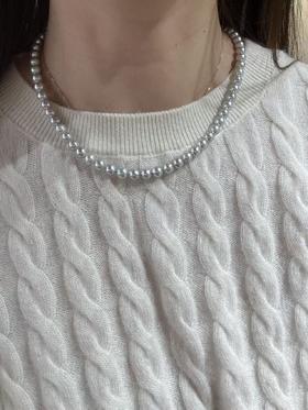 ⁶6-7mm【真多麻串珠】极光微瑕，出证书，配银扣头，24小时鉴赏期【香港】SS06-QTT-XGZZ