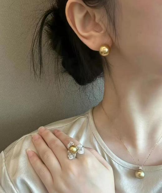 ⁶9-13mm【海水南洋金珠对珠 裸珠】一对 中金正圆微微瑕 镜面光 按照大小选择，裸珠有24小时鉴赏期，确认要联系工厂加工款式出证书【香港】SS06-QTT-XGZZ 商品图6