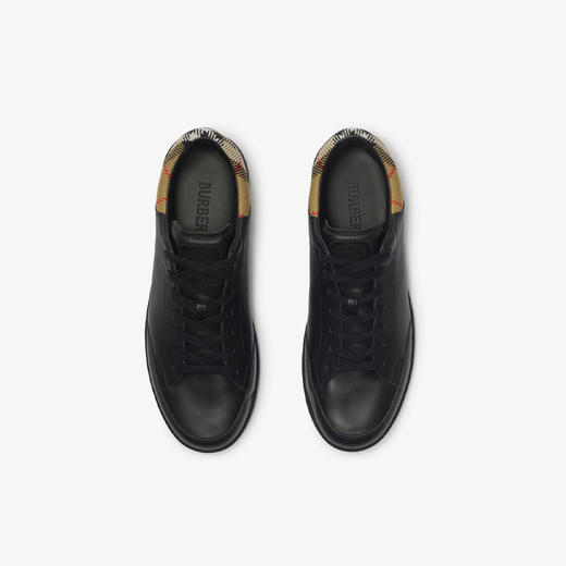 BURBERRY 巴宝莉 男士皮革 Set 休闲运动鞋 黑色 8118851 C1900 商品图4