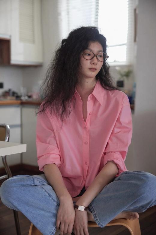 樱花显白收腰两穿office siren风梅洛粉衬衫 商品图4